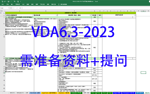 VDA6.3准备资料+提问